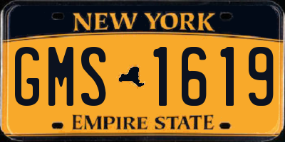 NY license plate GMS1619