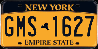 NY license plate GMS1627