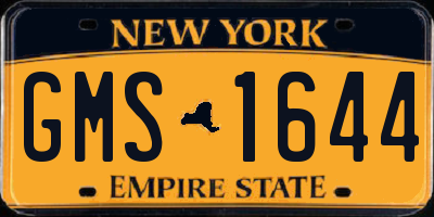 NY license plate GMS1644