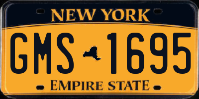 NY license plate GMS1695