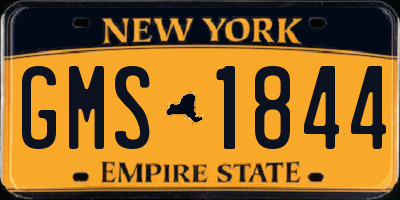 NY license plate GMS1844