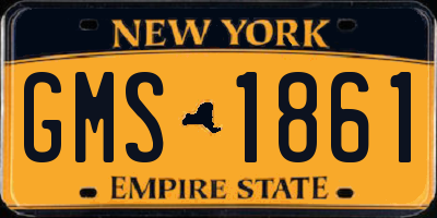 NY license plate GMS1861