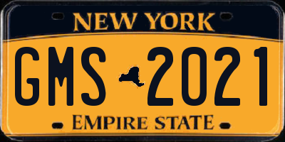 NY license plate GMS2021