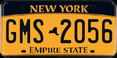 NY license plate GMS2056