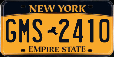 NY license plate GMS2410