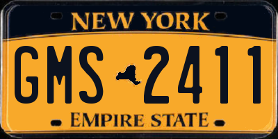 NY license plate GMS2411
