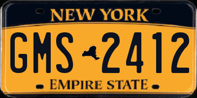 NY license plate GMS2412