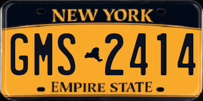 NY license plate GMS2414