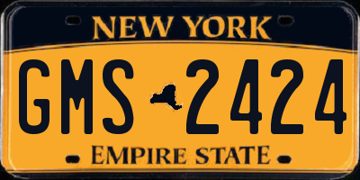 NY license plate GMS2424