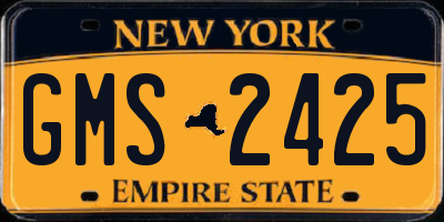 NY license plate GMS2425