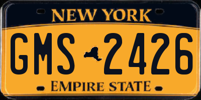 NY license plate GMS2426