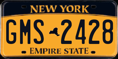 NY license plate GMS2428