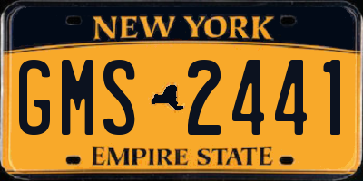 NY license plate GMS2441