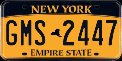 NY license plate GMS2447