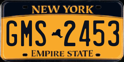 NY license plate GMS2453
