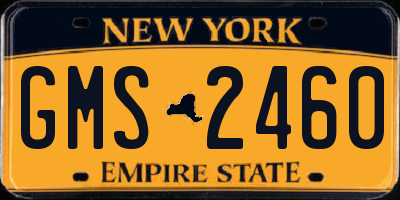 NY license plate GMS2460
