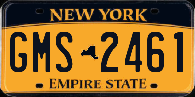 NY license plate GMS2461