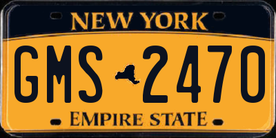NY license plate GMS2470