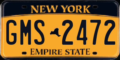 NY license plate GMS2472