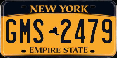 NY license plate GMS2479