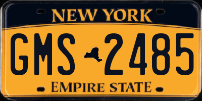 NY license plate GMS2485