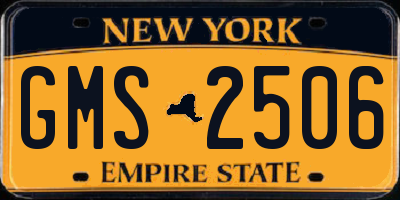 NY license plate GMS2506