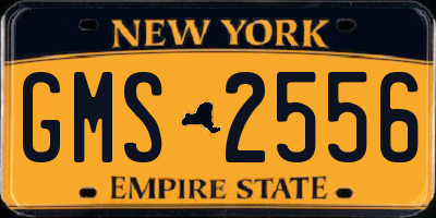 NY license plate GMS2556