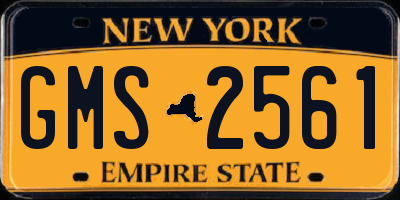 NY license plate GMS2561