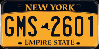 NY license plate GMS2601