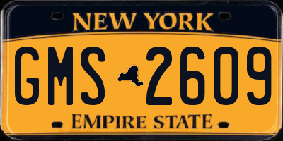 NY license plate GMS2609