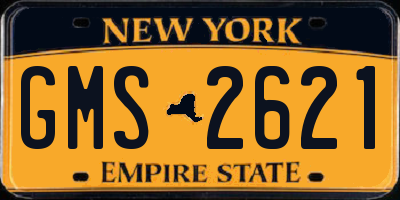 NY license plate GMS2621