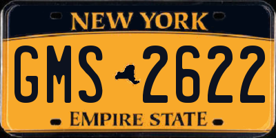 NY license plate GMS2622