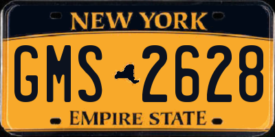 NY license plate GMS2628