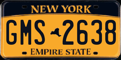 NY license plate GMS2638