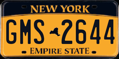 NY license plate GMS2644