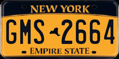 NY license plate GMS2664
