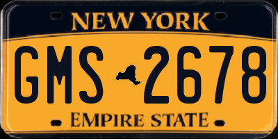 NY license plate GMS2678