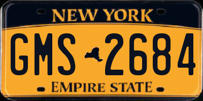 NY license plate GMS2684