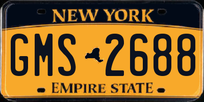 NY license plate GMS2688