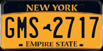 NY license plate GMS2717