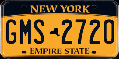 NY license plate GMS2720