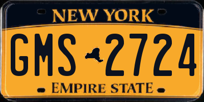 NY license plate GMS2724