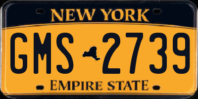 NY license plate GMS2739