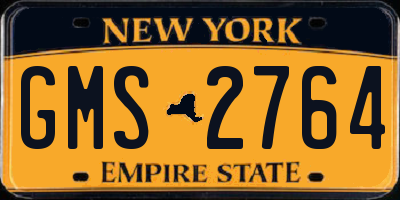 NY license plate GMS2764