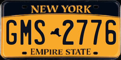 NY license plate GMS2776