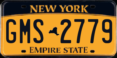 NY license plate GMS2779