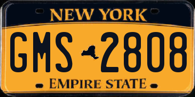 NY license plate GMS2808