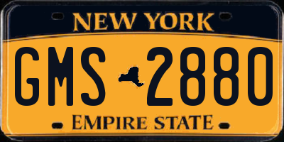 NY license plate GMS2880