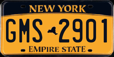 NY license plate GMS2901