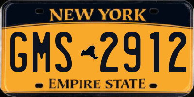 NY license plate GMS2912